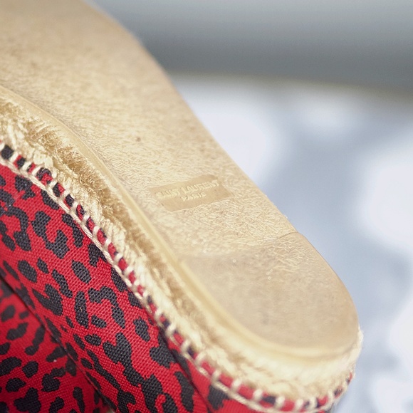 Saint Laurent Animal Print Flat Espadrilles - Picture 8 of 11